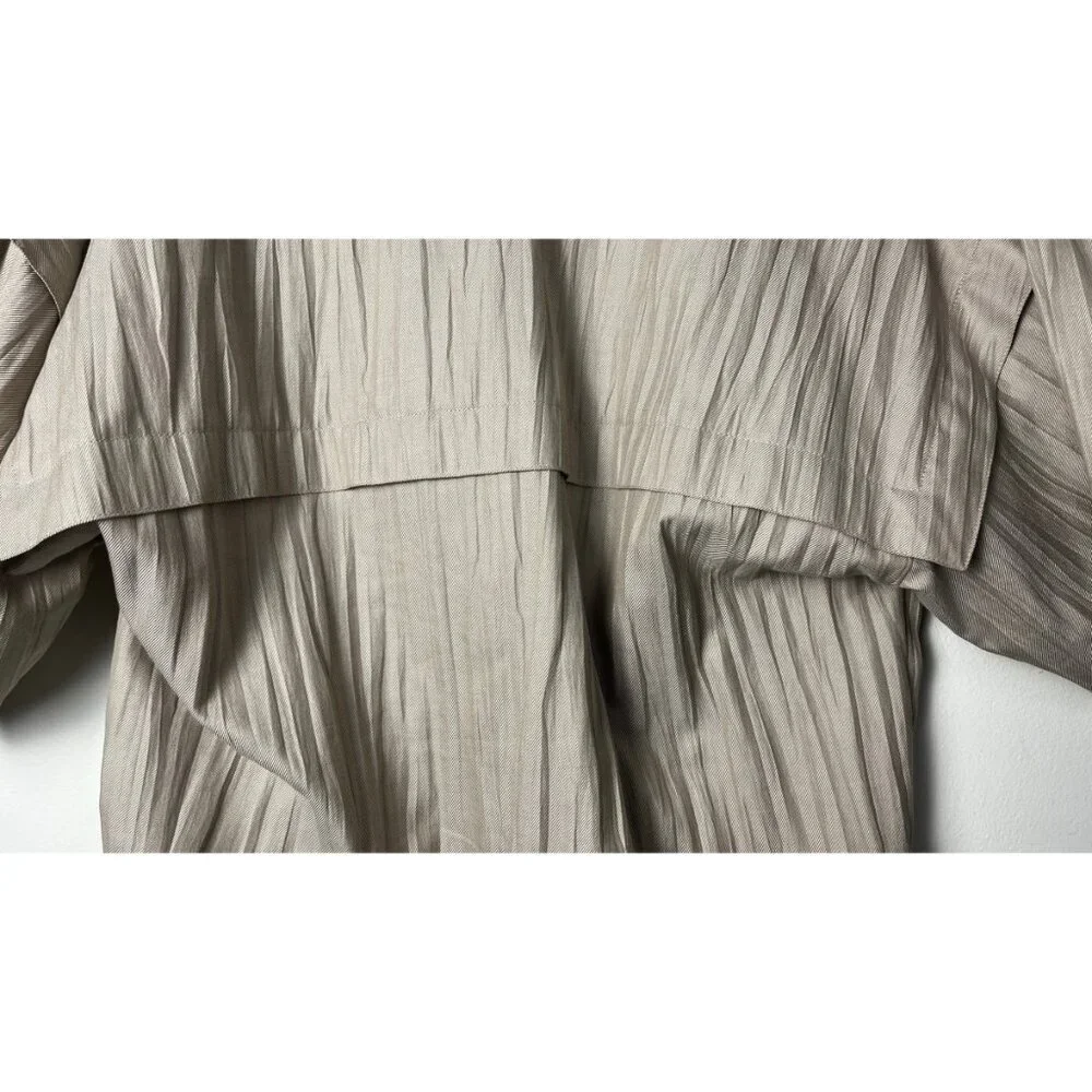 LOUIS FERAUD PLEATS ARCHIVAL SAFARI BUTTON UP SHIRT  S - Picture 10 of 14